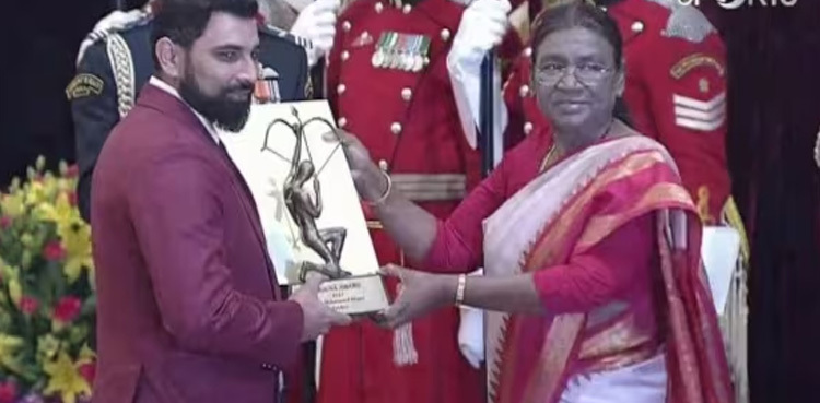 Mohammed Shami honoured with Arjuna Award