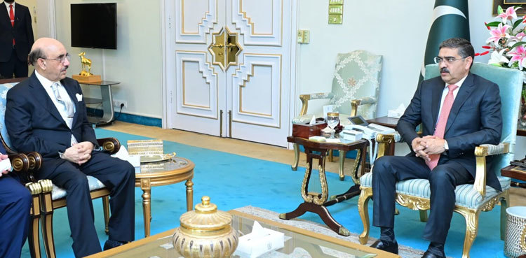 PM Kakar asks envoys to highlight Pakistan's position on Kashmir, Palestine issues