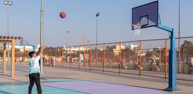 Dubai Municipality renovates basketball and cricket courts