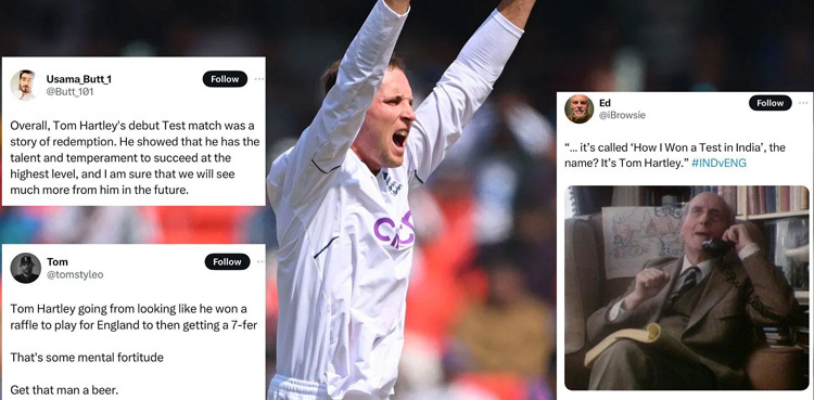 IND vs ENG: Fans erupt as Tom Hartley takes a 7-wicket haul on Day 4