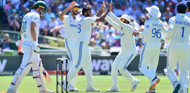 India in control after wickets tumble in second South Africa Test