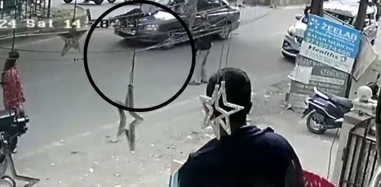 WATCH: Man dragged on car's bonnet for 3km in India