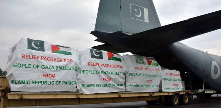 Pakistan dispatches 27th aid consignment to Palestine