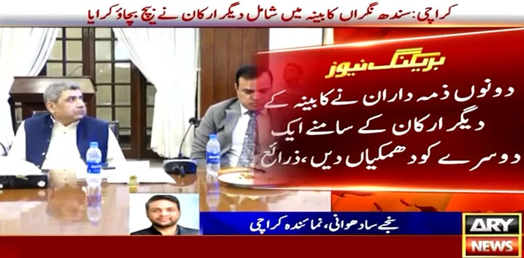 Sindh CM Maqbool Baqar, health minister 'exchange hot words'