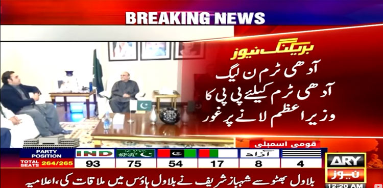 PML-N, PPP discuss 'formula' to bifurcate PM's tenure