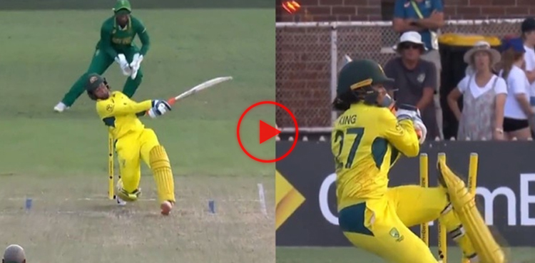Watch: No ball, six and hit wicket on same delivery