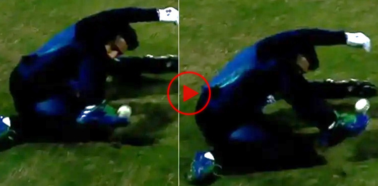 Watch: Mohammad Rizwan, Usama Mir become footballers to save boundary