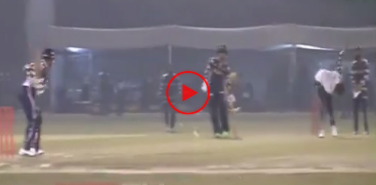 VIRAL: Zeeshan bowls a maiden over to Babar Azam