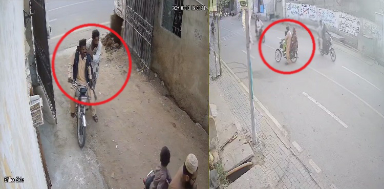 WATCH: Female robber loots Karachi citizen in broad day light
