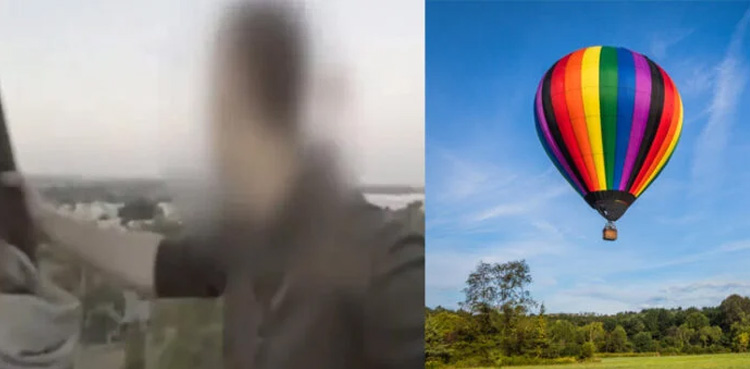 Man dies after jumping from hot air balloon