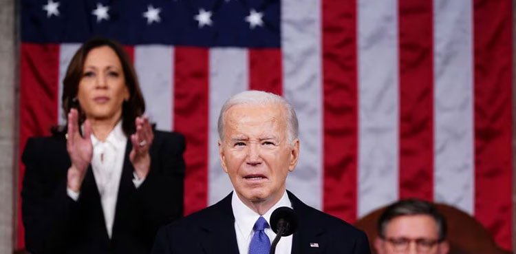 Biden takes on Trump over Russia, democracy in fiery State of the Union address