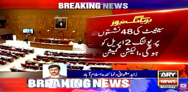 Polling on 48 Senate seats to be held on April 2