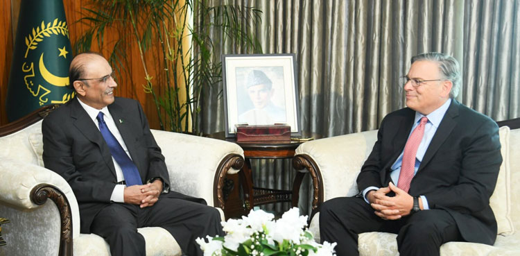 President Asif Zardari meets US Ambassador, calls for enhancing bilateral ties