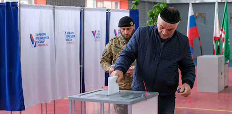 Russia's presidential vote starts final day with accusations of Kyiv sabotage