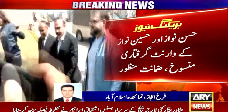 Court grants bail to Hassan, Hussain Nawaz
