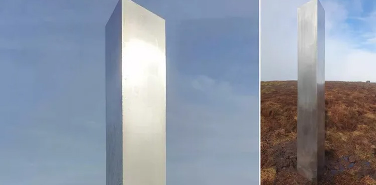 People stunned after 10-foot mysterious monolith appears on hill