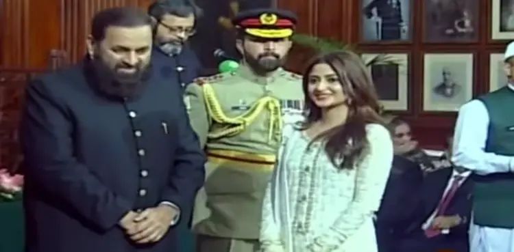 Sajal Ali receives Tamgha-e-Imtiaz