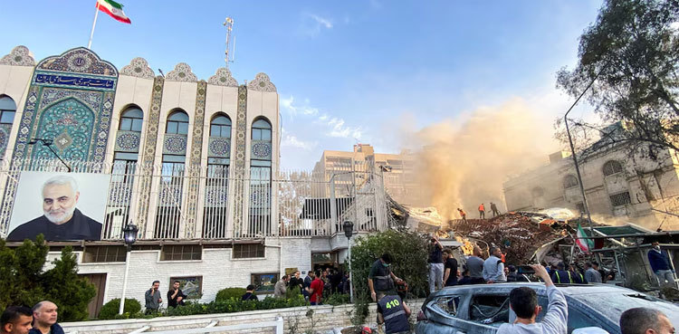 Iran consulate in Damascus flattened in suspected Israeli air strike