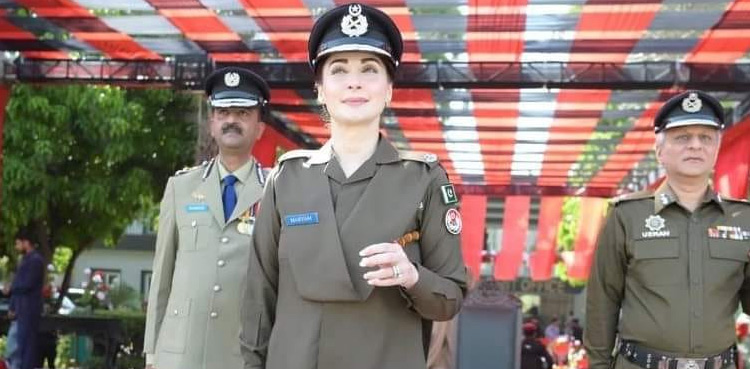 Punjab CM Maryam attends police passing out parade in uniform