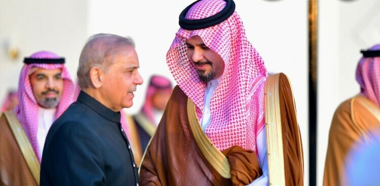 PM Shehbaz touches down in Saudi Arabia on first foreign trip