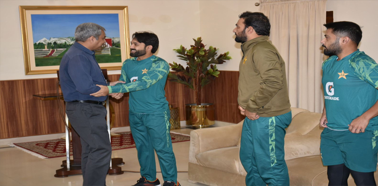 Chairman PCB meets players in Kakul fitness camp