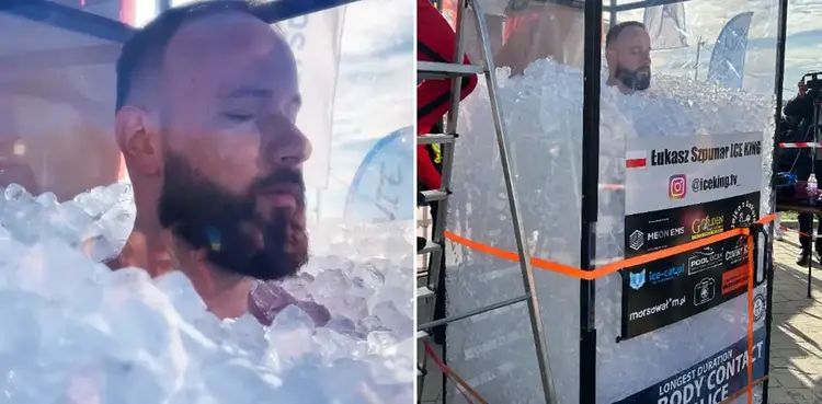 Man sets new Guinness World Record for longest stay in ice