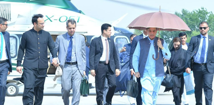 PM Shehbaz reaches Lahore after completing KSA official tour