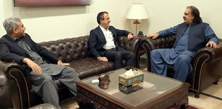 CM Gandapur meets Mohsin Naqvi to discuss KP situation