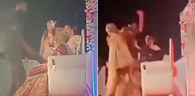 Caught On Cam: Groom attacked by bride’s coworker on wedding day