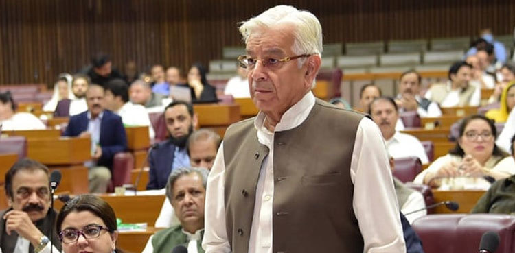 Khawaja Asif says not in favour of talks with PTI