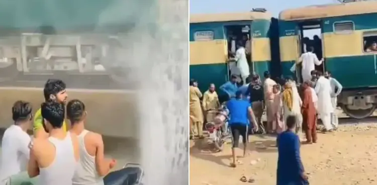 WATCH: Pranksters splash water on moving train, get instant karma