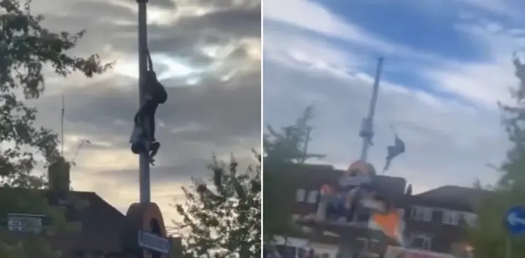 VIDEO: Fan falls off pole while celebrating India’s T20 World Cup win