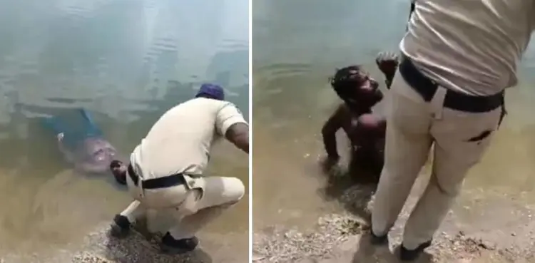 WATCH: 'Dead Body' floating in pond turns out to be man taking a nap