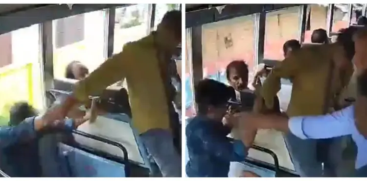 WATCH: Conductor saves man from falling out of moving bus