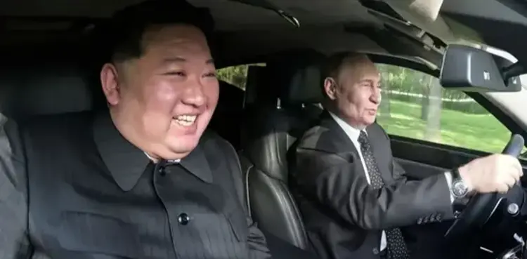 WATCH: Putin takes Kim for a drive in Russian-built limousine