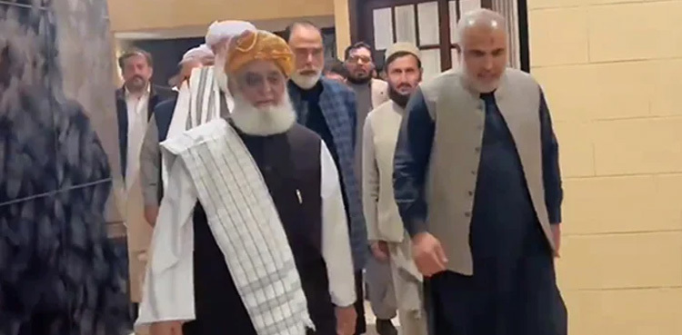 Maulana Fazl, Asad Qaiser decide strong opposition to budget 2024-25