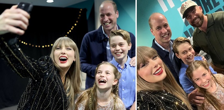 Taylor Swift poses with Prince William, Royal kids at London concert