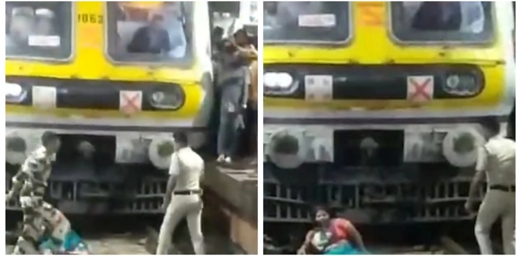 Caught-On-Cam: Woman loses both legs after train runs over her