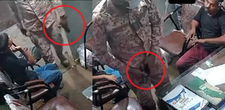 Man in rangers uniform robs citizen in Karachi