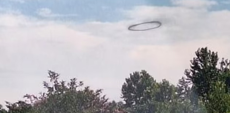 Watch: Mysterious black ring appeared in blue skies goes viral