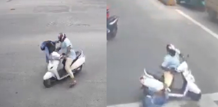 Video of cop risking life to catch scooter thief goes viral