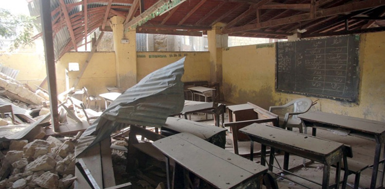 Eight students injured as school's roof collapsed