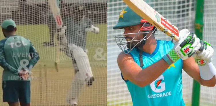 WATCH: Babar Azam kicks stumps in frustration after being dismissed in nets