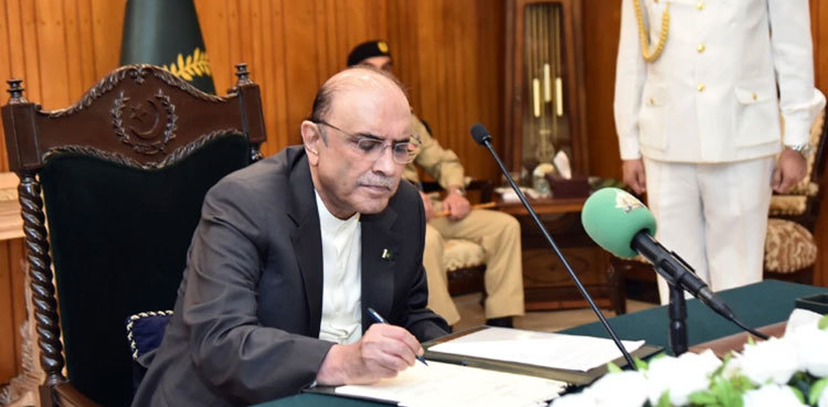 President Zardari promulgates Income Tax (Amendment) Ordinance