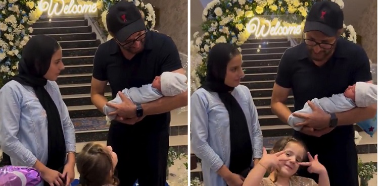 WATCH: Shahid Afridi gives a warm welcome to grandson Aliyaar
