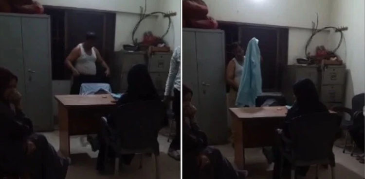 Karachi policeman under fire for changing shirt in front of women