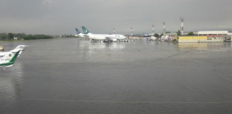 CAA warns of slippery runway risks amid heavy rains in Islamabad