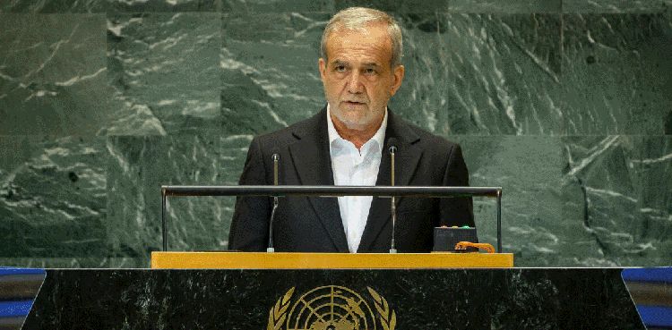 Iran wants global peace, end to Israeli crimes, Pezeshkian tells UNGA