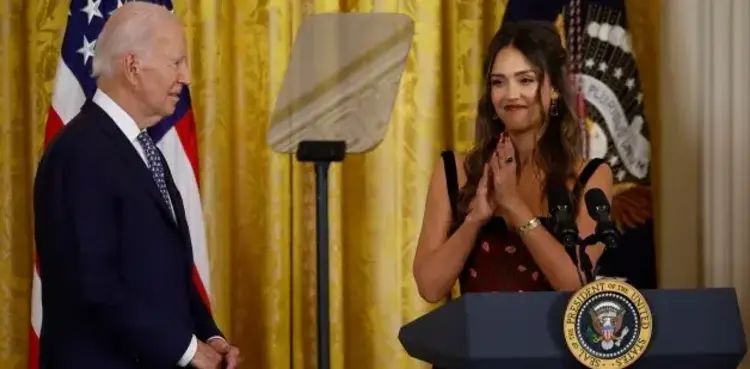 WATCH: US President Joe Biden asks Jessica Alba for a job