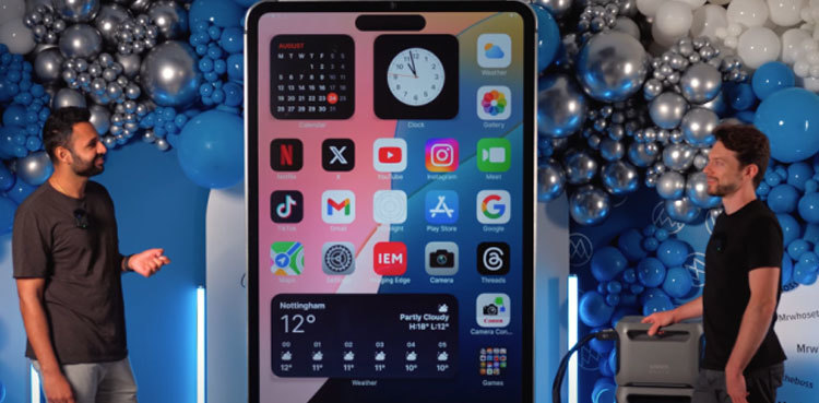 Watch: YouTubers build world's largest iPhone